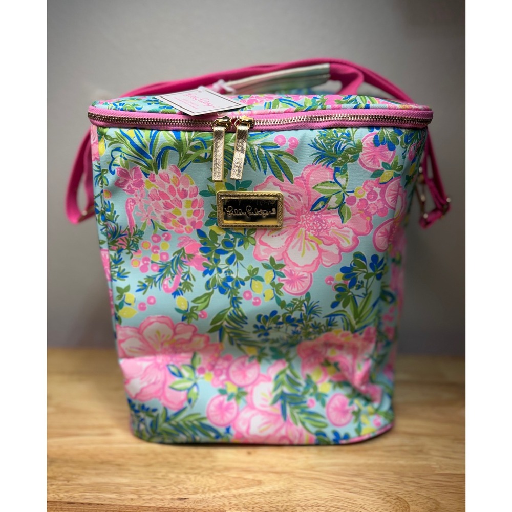 Lilly Pulitzer Fruity Flamingo Wine &‎ Food Carrier Insulated Cooler Bag New